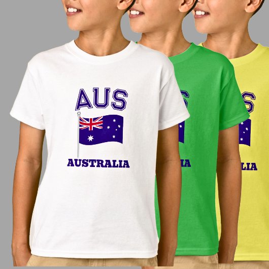 AUSオーストラリア国旗のスポーツ Tシャツ