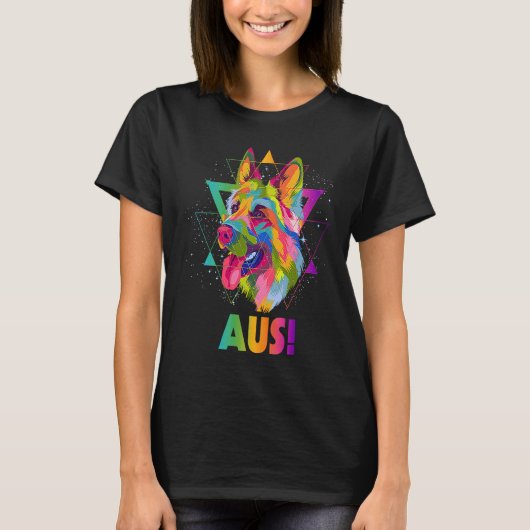 Aus  German Shepherd Humor Shepard Animal Pun Dog  Tシャツ (正面)