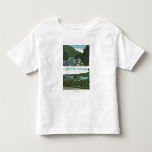 Ausableの川およびSchroon湖の眺め トドラーTシャツ (正面)