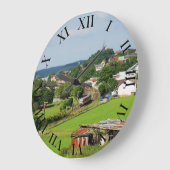 Ausfahrt aus Frankenberg ラージ壁時計 (傾斜)