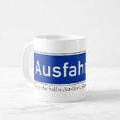 Ausfarhtどこに、ドイツはありますか。 コーヒーマグカップ (正面左)