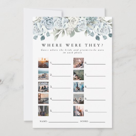 AUSHAほこりっぽい青どこ彼らはブライダルゲームカード 招待状 (正面)