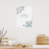 AUSHAダスティブルーフローラボーイベビーシャワーへようこそ ポスター (キッチン)