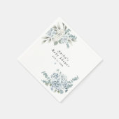 AUSHAダスティブルーフローラボーイベビーシャワー スタンダードカクテルナプキン (角)