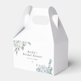 AUSHA ダスティーブルーの花モチーフ 男の子のベビーシャワー フェイバーボックス
