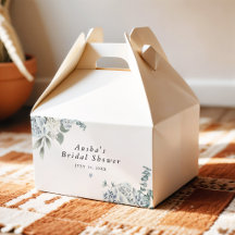 AUSHA ダスティーブルーの花モチーフ 男の子のベビーシャワー