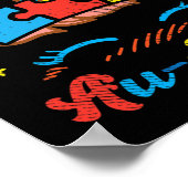 Ausome Unicorn Face Puzzle Autism Awareness Asl Gi ポスター (角)