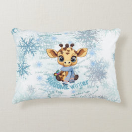 Ausome Winter – One of a Kind Snowflake Giraffe  アクセントクッション