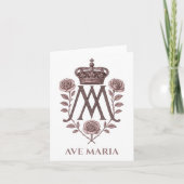 Auspice Maria Ave Maria Prayer Card  カード (正面)