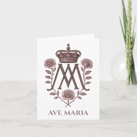Auspice Maria Ave Maria Prayer Card カード (正面)