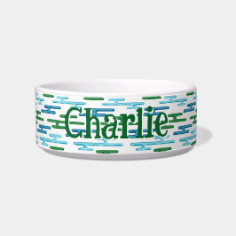 Auspicious Cloud Bands in Green and Aqua ボウル