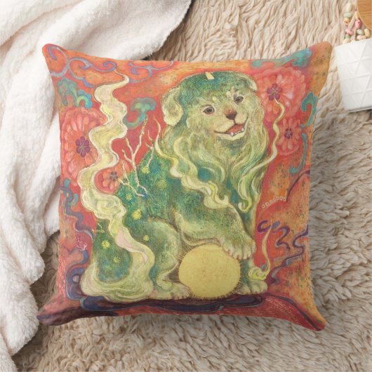 Auspicious Komainu: Guardian of Yuzen Dreams (A) クッション (ブランケット)