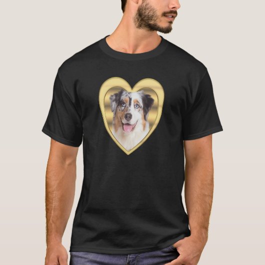 Aussi Australian Shepherd Dog Heart Aussi 2 Tシャツ (正面)