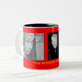 AUSSIE1のエディーBWの顔、こんにちは無知! 、"H… ツートーンマグカップ (正面左)