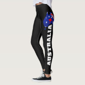 Aussie Australia Flag Leggings - Patriotic Wear レギンス (左)