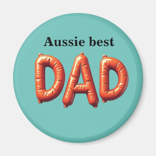 Aussie Best Dad マグネット (正面)