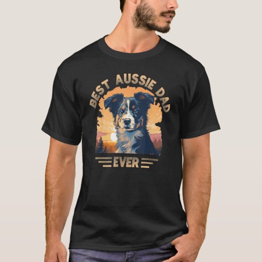 Aussie DAD Australian Shepherd 1 Tシャツ (正面)