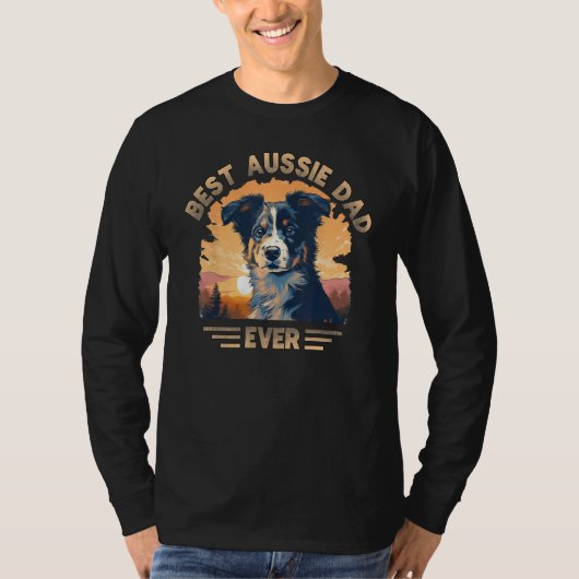 Aussie DAD Australian Shepherd 1 Tシャツ (正面)