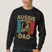 Aussie Dad  Retro Australian Shepherd スウェットシャツ (正面)