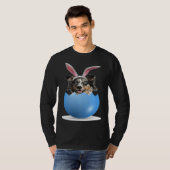 Aussie Dog  Easter Bunny Egg Hunt Australian Sheph Tシャツ (正面フル)