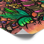 Aussie Girl Koala Kangaroo Art Australia Outback ポスター (角)