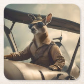 Aussie Kangaroo Pilot, スクエアペーパーコースター (正面)