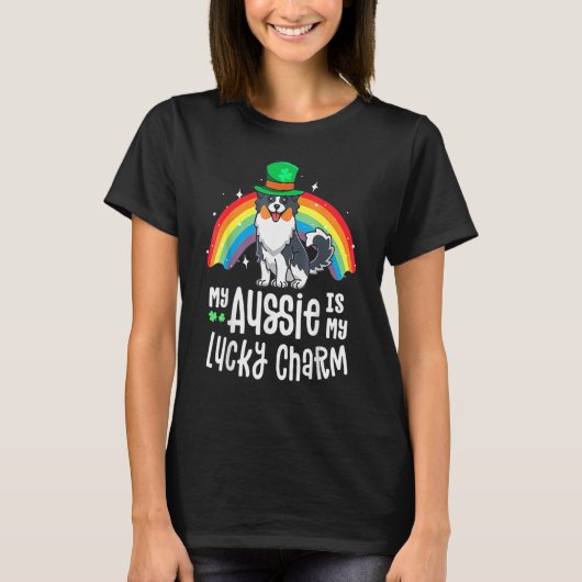 Aussie Lucky Charm St Patricks Day Dog Australian Tシャツ (正面)