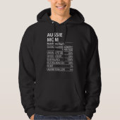 Aussie Mom Nutrition Facts  Aussie Dog Owner パーカ (正面)