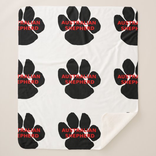 aussie name paw シェルパブランケット (正面)