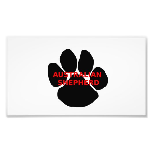 aussie name paw フォトプリント            (正面)