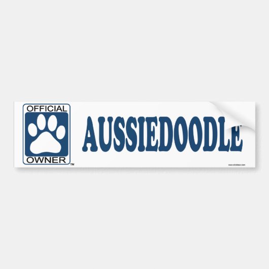 Aussiedoodleの青 バンパーステッカー (正面)