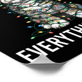 Aussiedoodle Christmas I'm Fine Everything Is Fine ポスター (角)