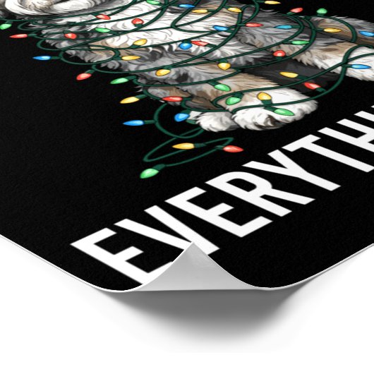 Aussiedoodle Christmas I'm Fine Everything Is Fine ポスター (角)