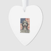 Aussiedoodle Dad Patriotic Vintage Dog Shirt Desig オーナメント (正面)