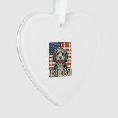 Aussiedoodle Dad Patriotic Vintage Dog Shirt Desig オーナメント (正面)