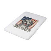 Aussiedoodle Dad Patriotic Vintage Dog Shirt Desig バスマット (アングル)