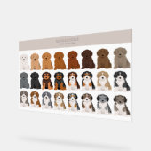 Aussiedoodle dog mix アクリルサイン (傾斜)