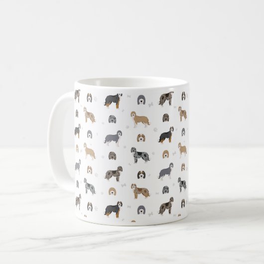 Aussiedoodle dog mix Coffee Mug コーヒーマグカップ (正面左)