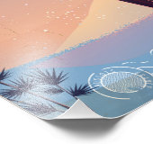 Aussois Auvergne-Rhone-Alpesフランスのスキーポスター フォトプリント (角)