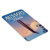 Aussois Auvergne-Rhone-Alpesフランスのスキーポスター マグネット (右側)