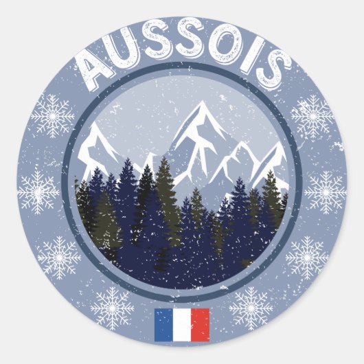 Aussois Station de Ski ラウンドシール (正面)