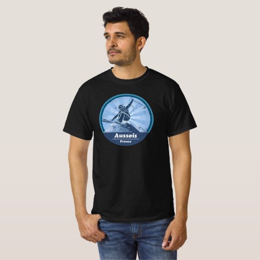 Aussois Station de ski - Skieur Tシャツ (正面フル)