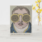 Austen Pride & Prejudice Funny Bewitched Darcy カード (黄色い花)