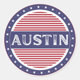Austin City Pride Emblem – American Identity ラウンドシール