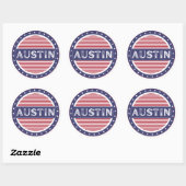 Austin City Pride Emblem – American Identity ラウンドシール (シート)