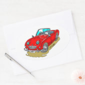 Austin-Healey Sprite 楕円形シール (封筒)