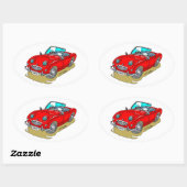 Austin-Healey Sprite 楕円形シール (シート)