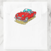 Austin-Healey Sprite 楕円形シール (バッグ)