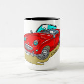 Austin-Healey Sprite "Frogeye" cartoon マグカップ (中央)