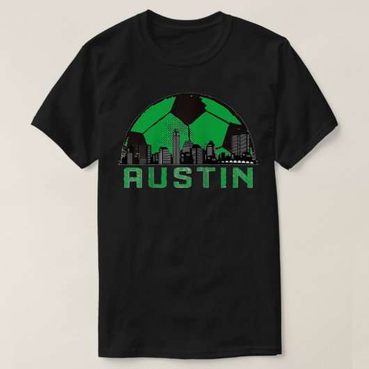 Austin Soccer Jersey Style Team Fan FC Texas Sport Tシャツ (デザイン正面)